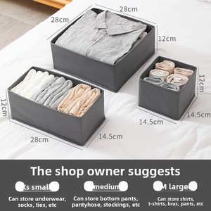 Caixa Organizadora de Roupas em Tecido Compartimentada com Design Estilo Gaveta, Lavável, Sem Tampa, Dobrável para Meias, Roupas Íntimas e Sutiãs - Product Image 3