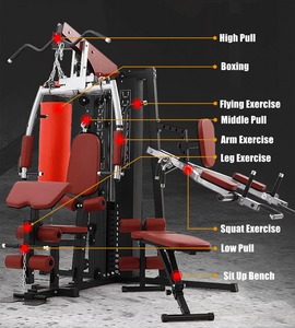 Station de musculation multifonctionnelle à domicile, vente chaude, pour trois personnes, équipement de fitness unisexe, salle de sport à domicile - Product Image 5