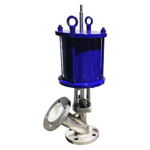 Válvula de descarga neumática de acero inoxidable 304 con revestimiento de flúor, estructura angular de 1 pulgada para medios ácidos - Product Image 2
