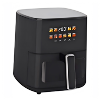 Bon marché, four freidora de aire tactile à panneau coloré à moteur efficace à arrêt automatique populaire, friteuse à air numérique électrique de 5l pour le ménage