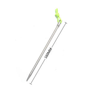 Piquet de tente en alliage de titane, 165mm, diamètre 5mm, piquet de renforcement pour camping en plein air, piquet portable et durable pour la mise en place de la tente - Product Image 2