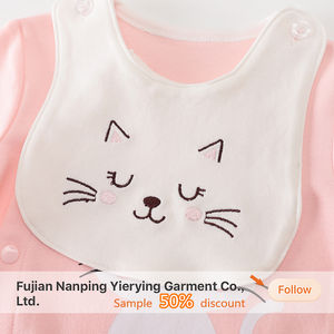 Combinaison et Bavoir en Coton pour Bébé, Unisexe, Vente en Gros, pour l'Automne - Product Image 5