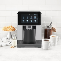 Machine à café à écran tactile 7 pouces, capacité de 250 g de grains, réservoir d'eau de 1,8 L, machine à café automatique