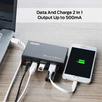 Hub USB 2.0 de 4 Puertos con Alimentación de 9-24V Máx. 1.5A/Puerto, Hub Metálico Industrial para Integración de Equipos Sipolar A-142