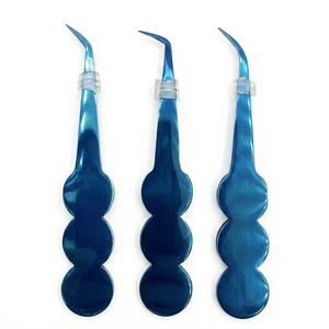 Pince à épiler professionnelle en acier inoxydable de qualité supérieure, logo personnalisable, précision, antistatique, durable, pour cils - Product Image 1