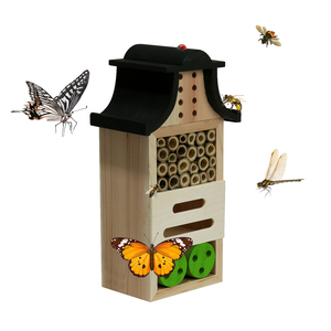 Tự Làm Gỗ trang trại Côn trùng <span class=keywords><strong>Net</strong></span> cho nhà màu xanh lá cây treo Mật Ong Ong Hive có lợi côn trùng nhà gỗ - Product Image 6