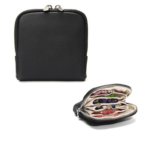 Genuine Leather Portable Layered Storage Pouch, Top Grain Cowhide Coin <b>Purse</b>, OEM/ODM Custom Factory, Jewelry Organizer Bag - Product Image 1