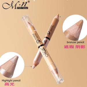 Menow-lápiz <span class=keywords><strong>bronceador</strong></span> estéreo 3D 2 en 1, resaltador de doble cabeza de madera cortable, corrector - Product Image 6