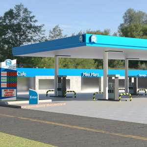 De gas de pie estación electrónica pilón signo junta de energía solar publicidad estación de gas Pilar de señalización - Product Image 1