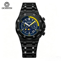 Montre mécanique entièrement automatique pour homme OCHSTIN, bracelet en silicone, cadran à aiguilles, multifonctionnelle, sportive, grand cadran, pour étudiants