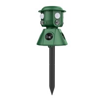 OMNI CATCH Répulsif d'oiseaux à ultrasons à énergie solaire-Capteur de mouvement à 360 °, utilisation en extérieur pour les toits, les vergers et les fermes