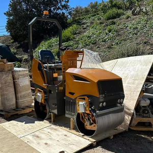 Chân cừu đôi Trống Mini đường lăn Máy đầm đi bộ tay nhự<span class=keywords><strong>a</strong></span> đường lốp cao su cho nhự<span class=keywords><strong>a</strong></span> đường nén động cơ bơm xăng - Product Image 5