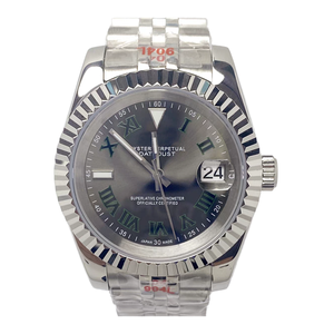 นาฬิกาข้อมือผู้ชายสุดหรู ดีไซน์หน้าปัดโรมันสีเขียว รูปทรงหัวไชเท้า ฟังก์ชั่นหลากหลาย ตัวเรือนสแตนเลส กันน้ำ ขนาด 40 มม. พร้อมปฏิทิน รุ่นใหม่ - Product Image 1