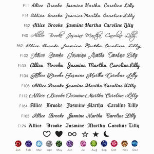 Collar de plata de ley 925 con Zirconia, joyería con nombre personalizado, chapado en oro de 18 quilates - Product Image 6