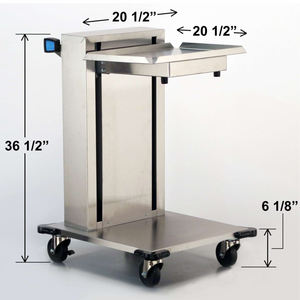 Chariot de collecte mobile à hauteur réglable en acier inoxydable |   Chariot commercial robuste pour restaurant et hôtel - Product Image 5