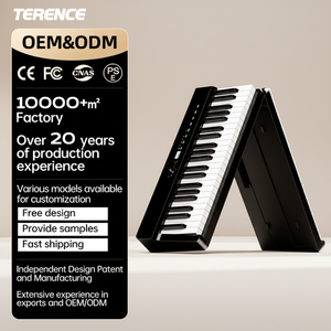 TERENCE V70 Piano numérique pliable 88 touches, marteaux gradués, Bluetooth, MIDI, portable, rechargeable, pour scène - Product Image 1