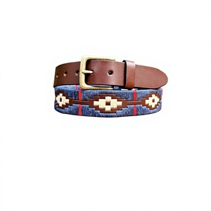 Cinturones de Cuero Genuino Hechos a Mano, Duraderos, con Impresión por Transferencia de Calor, Diseño Floral Personalizado, Cinturón Polo Colorido, Estilo Único para Hombre - Product Image 5