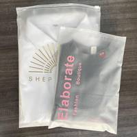 Sacs d'emballage en plastique pour vêtements avec logo personnalisé, fermeture éclair coulissante, pour t-shirts et sous-vêtements, finition mate dépolie