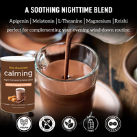 Boisson en poudre apaisante pour le sommeil OEM, 5HTP, Ashwagandha, chocolat chaud, poudre de champignons pour le sommeil