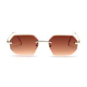 Lbashades 2158 Veelhoekige Randloze Rand Diamant Snijden Luxe Vierkante Gradiënt Lens Mode Metalen Zonnebril 2025 - Product Image 5