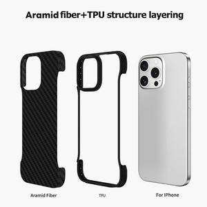 Чехол для <span class=keywords><strong>iPhone</strong></span> 16 Pro Max серии Shadow Grain с полным покрытием из волокна и защитой камеры с приподнятым экраном - Product Image 3