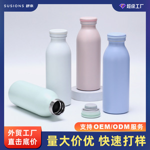 Stainless Steel Thermos Bottle 304 Vacuum Insulated Round Mint Green Travel Water Bottle For Women Children - Product Image 5