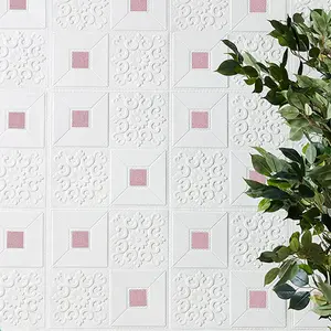 Papel tapiz autoadhesivo para decoración del hogar, pegatina de espuma barata de vinilo para techo, ladrillo impermeable para habitación, papel de pared 3d