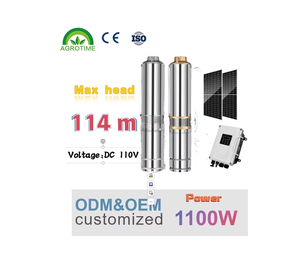1.1kw 110V 114m 3 pulgadas DC bomba de agua de pozo profundo sumergible eléctrica para riego de uso familiar de alta eficiencia - Product Image 1