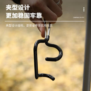 Gancho portátil para acampar de la serie Pig Tail, gancho metálico antideslizante para almacenamiento, para uso en exteriores - Product Image 3