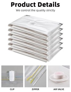 Sacchetto di Compressione <span class=keywords><strong>Sottovuoto</strong></span> Pieghevole in <span class=keywords><strong>Plastica</strong></span> Antipolvere per Vestiti e Biancheria da Viaggio - Product Image 4