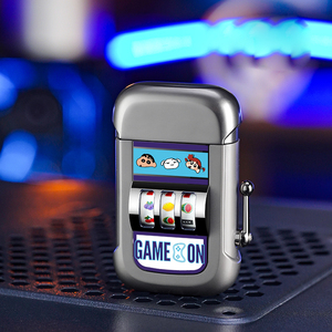 Eléctrico creativo a prueba de viento Plasma barbacoa vela Camping fuego encendedor al por mayor Lucky Jackpot sin llama doble arco encendedor de cigarrillos - Product Image 5