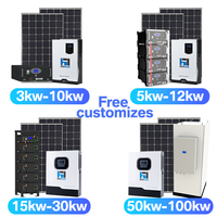Système d'énergie hybride 20 kW, éolienne, panneaux solaires, contrôleur MPPT pour usage domestique, système d'énergie éolienne solaire efficace