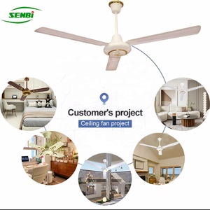 Quạt trần năng lượng mặt trời giá rẻ 56 inch 3 cánh quạt AC DC điều khiển từ xa - Product Image 4