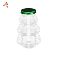 Bouteille PET haute transparence, pot en plastique PET transparent de 85 mm de diamètre pour l'emballage de boissons froides et de bonbons