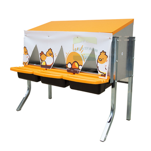 Nueva Caja de Nidificación para Gallinas de Acero Galvanizado y PVC con 3 Orificios y Recolección de <span class=keywords><strong>Huevos</strong></span> para Gallinas Ponedoras, Equipo para Granjas Avícolas - Product Image 6