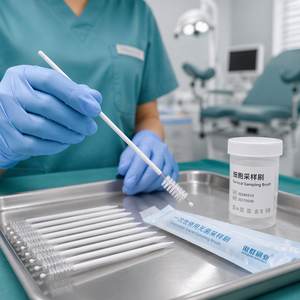 Cepillo de muestreo cervical, cepillo de <span class=keywords><strong>citología</strong></span> endocervical, herramienta desechable estéril para la recolección de células vaginales ginecológicas, tipo B - Product Image 1