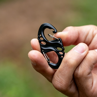 Klip Gantungan Kunci Carabiner - Pengait Plastik untuk Tali Paracord, Cincin Kunci untuk Kerajinan DIY Luar Ruangan