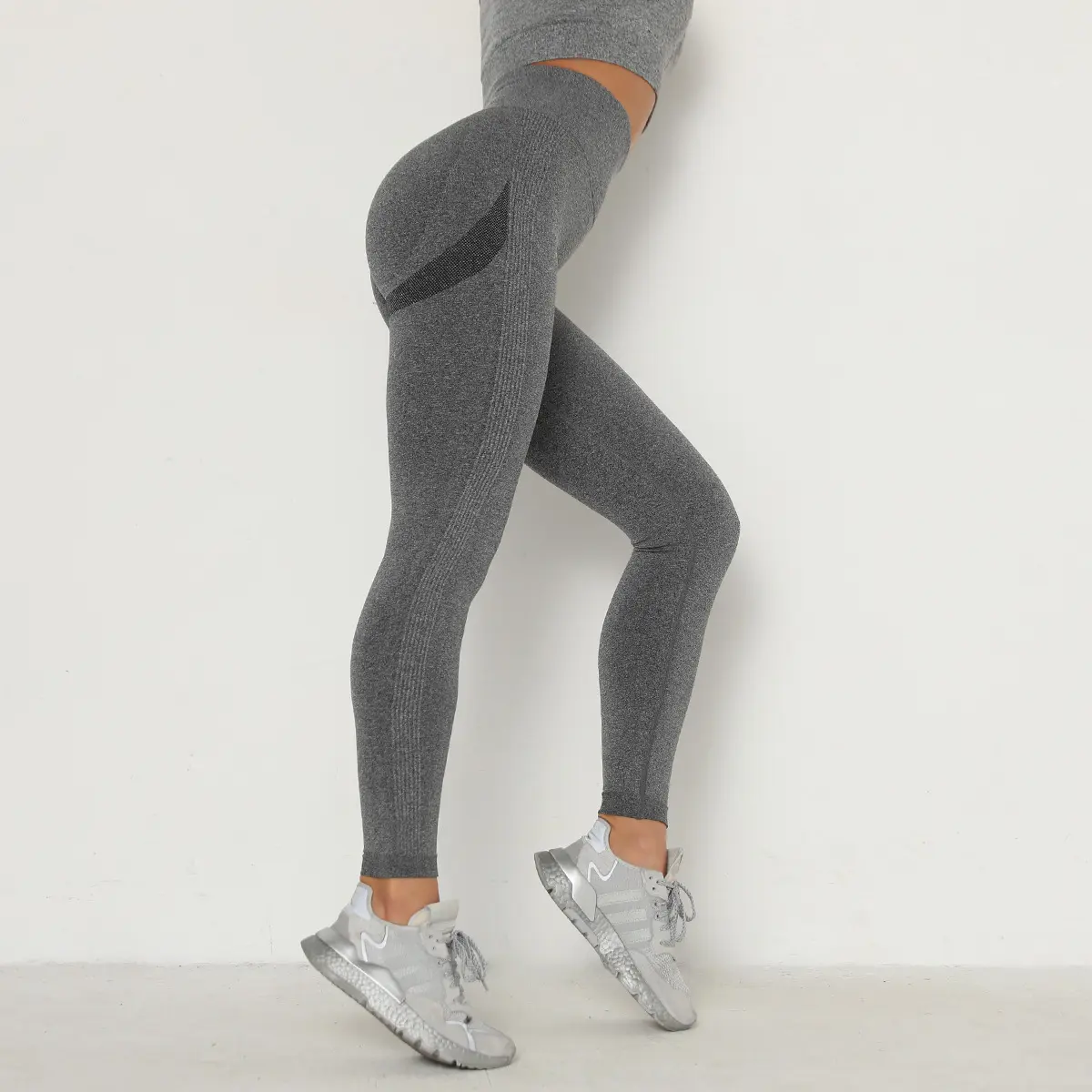 กางเกงโยคะไร้ตะเข็บเอวสูง,กางเกงรัดรูปสำหรับผู้หญิงใส่ออกกำลังกาย