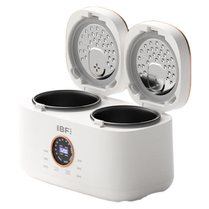 Cuiseur à riz portable multifonctionnel électrique IBF IBFD-015 Smart 2L + 2L avec pot intérieur antiadhésif et affichage LED numérique - Product Image 1