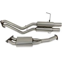 Système d'échappement sport en acier inoxydable double 3,5 pouces pour Nissan 240SX S14 Silvia 95-98, kit silencieux de performance, vente en gros