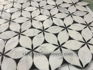 Diseño <span class=keywords><strong>de</strong></span> piedra natural Statuario Venato Bianco bambú pulido estriado blanco mármol ladrillo mosaico azulejos para decoración del hogar - Product Image 4