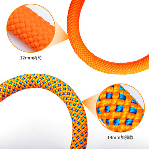 Cuerda de seguridad con ganchos grandes, medianos y pequeños de acero aleado de alta resistencia para protección contra caídas en construcción al aire libre y uso por electricistas. - Product Image 5