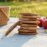 Biscuits exotiques en gros avec farine de blé, faibles en calories, fourrés au sucre, boîte de collations saines 108g