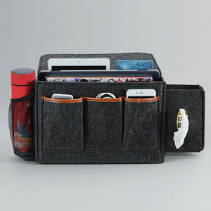 Custom Logo Durable Felt Storage Hanging Organizer Bag Felt Bedside <strong>Bed</strong> Sofa Storage <strong>Caddy</strong> With Tissue Box Bottle Holder Pocket - Product Image 3