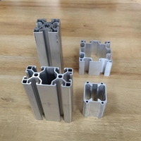 Profilé d'extrusion en aluminium à rainure en T conforme aux normes européennes, alliage 6063, découpe sur mesure, anodisé, profilé en aluminium 4080 pour l'assemblage de châssis de machines