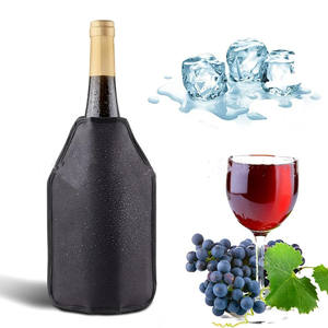 Manchon de refroidisseur de congélateur pliable longue durée pour bouteilles de vin <span class=keywords><strong>Prosecco</strong></span> Champagne bouteilles de bière Gel sacs isothermes inclus - Product Image 2