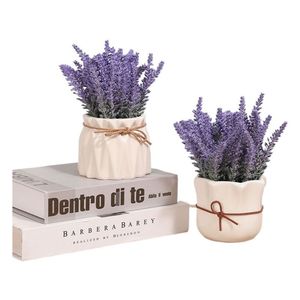 Arreglo de Flores Artificiales de Lavanda con Péptidos Xi, Planta Decorativa de Poliéster para Interiores, Maceta Estilo 2026, Decoración para Mesa de Sala de Estar - Product Image 5
