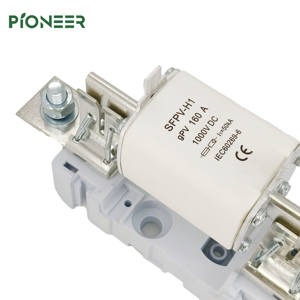 Porte-fusible CC enfichable 160A/1000V 50kA à haute capacité de coupure en céramique et plastique, montage sur rail DIN, certifié IEC, basse tension - Product Image 5