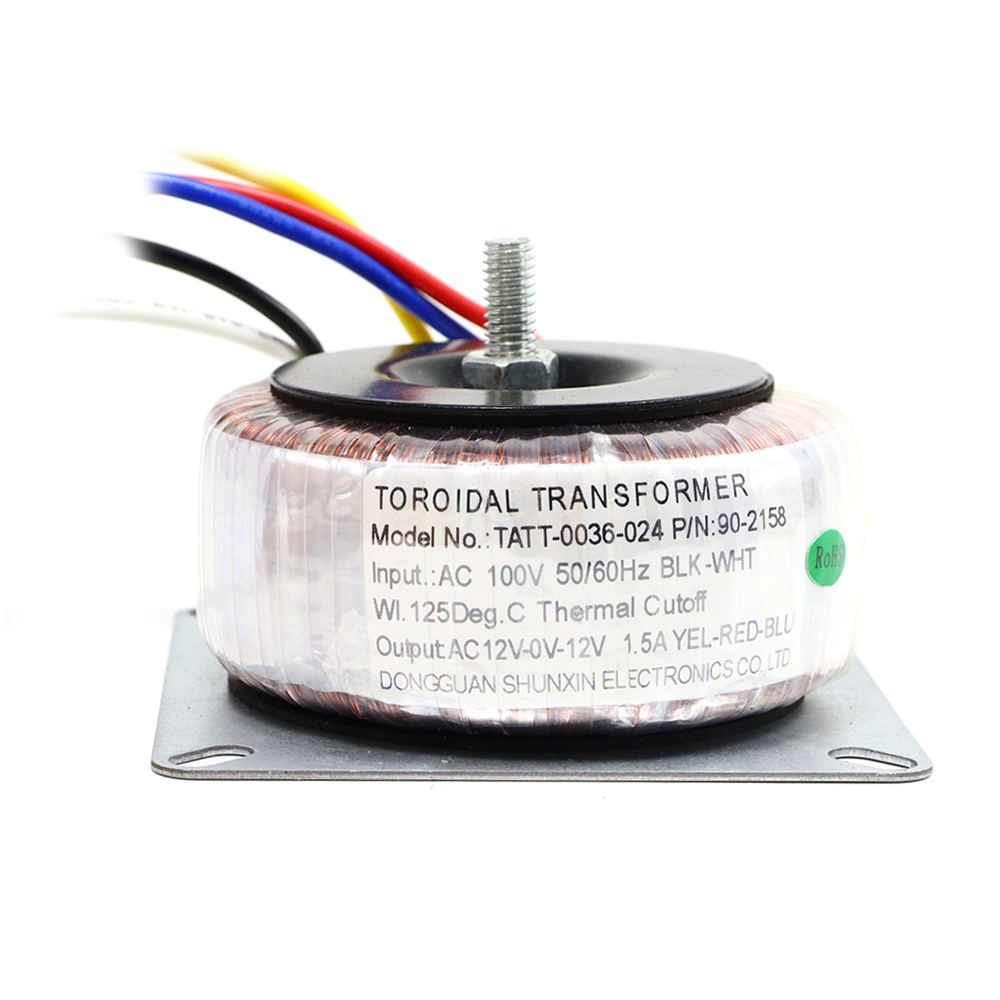 Puissance 45 0 45 24-0-24 50 0 50v 12V-0V -12V 36VA 50VA 80VA 100VA amplificateur Audio transformateur toroïdal de puissance