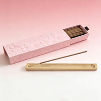 Boîte d'emballage de luxe personnalisée en carton rigide avec tiroir coulissant pour bâtonnets d'encens Agarbatti, type boîte d'allumettes